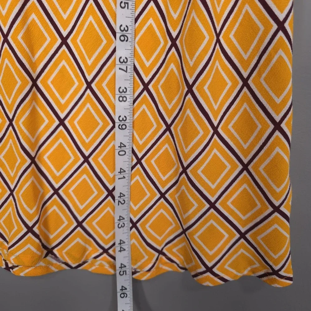 FAITHFULL THE BRAND Yellow Geometric Maxi Skirt 100% Rayon Women Size 4‎ SMALL